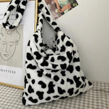 Cow Pattern Women Handbag Large Capacity Shoulder Hobo Bag