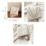 Plaid PU Leather Shoulder Bag Envelope Handbag Small Square Bag