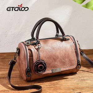 PU Leather Handbag For Women Girl Messenger Bags With Ball Female Shoulder Bags