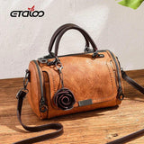 PU Leather Handbag For Women Girl Messenger Bags With Ball Female Shoulder Bags