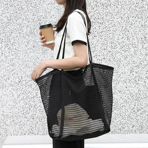 Japanese Mesh Fishing Net Canvas Handbag