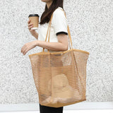 Japanese Mesh Fishing Net Canvas Handbag