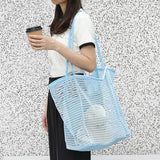 Japanese Mesh Fishing Net Canvas Handbag