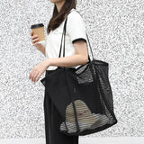Japanese Mesh Fishing Net Canvas Handbag