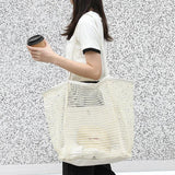 Japanese Mesh Fishing Net Canvas Handbag