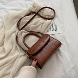 Crocodile PU Leather Shoulder Handbag Crossbody Bag