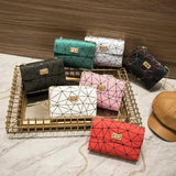 Fashionable Shoulder Bag Chain Crossbody Diamond Lattice