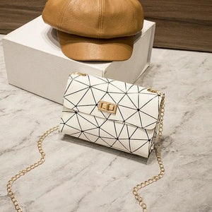 Fashionable Shoulder Bag Chain Crossbody Diamond Lattice