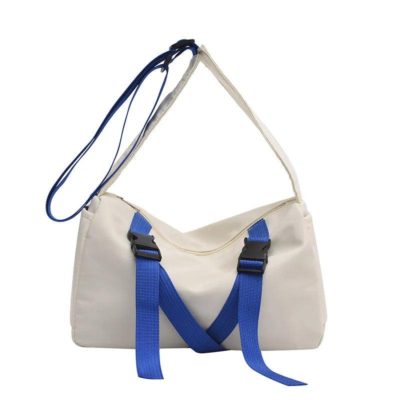 Nylon Crossbody Bag for Women Men Shoulder Messenger Pouch Canvas Satchel