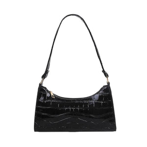 Stone Pattern Shoulder Bag Leather Chain Female Bag