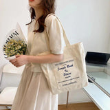Jungle Book Print Canvas Shoulder Bag Large Capacity Tote Bag