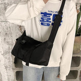 Nylon Crossbody Shoulder Bag for Women Men Youth Canvas Messenger Satchel