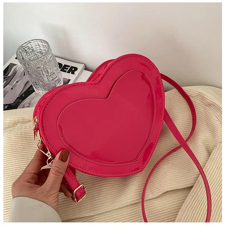 Women Heart-shaped Crossbody Bags Small Shoulder Bags Ladies Evening Clutch