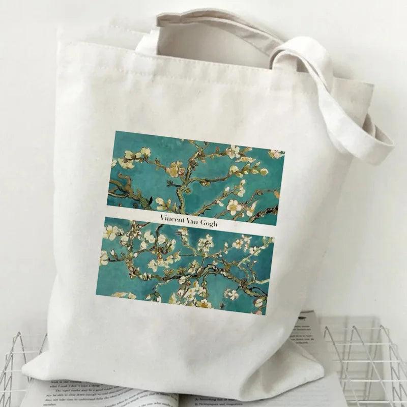 Canvas Tote Bag Large Capacity Shoulder Handbag Summer Shopper Bookbag