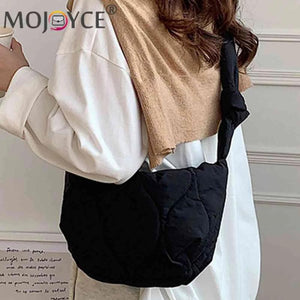 Shoulder Bag Autumn Winter Crossbody Bags Solid Rhombic Lattice Large Capacity