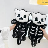 Skull Plush Backpack Gothic Bag Doll Backpack Furry Bag Skeleton Birthday Gift