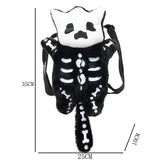 Skull Plush Backpack Gothic Bag Doll Backpack Furry Bag Skeleton Birthday Gift