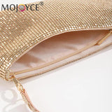 Aluminium Rhinestones Pattern Evening Clutch Bag