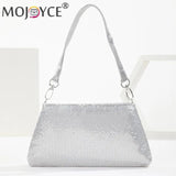 Aluminium Rhinestones Pattern Evening Clutch Bag