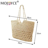 Summer Beach Vacation Bags Casual Hollow Shopping Tote Bag Large Capacity