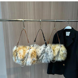 Arrival Lady PU Leather & Faux Fur Handbag Shoulder Bag