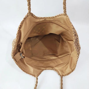 Vintage Straw Beach Bags Women Shoulder Totes Bohemian Summer Vacation