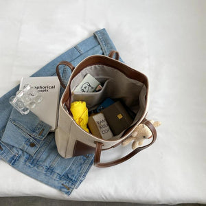 Patchwork Shoulder Bags For Women Large Capacity Canvas Handbags Cloth Totes