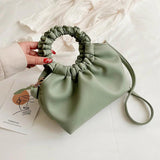 Vintage Leather Handbag Tote Clutch Messenger Shoulder Bag for Women