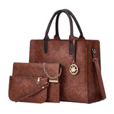 Arrival Women's PU Leather Handbags Large Capacity Messenger Bags 3-Piece Set