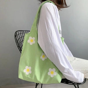 Women's Canvas Shoulder Bag Large Tote Shopper Bags Fabric Handbag