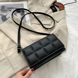 Weave Crossbody Bag Small PU Leather Shoulder Handbag
