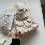 Women's Leather Underarm Bag Handbag Crossbody Shopping Bag