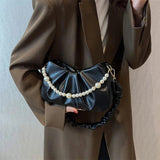 Women's Leather Underarm Bag Handbag Crossbody Shopping Bag