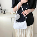 Vintage Flower Printing Underarm Bag for Women