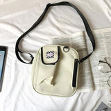 Small Canvas Crossbody Bag for Women Korea Mini Lady Shoulder Messenger Bags