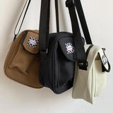 Small Canvas Crossbody Bag for Women Korea Mini Lady Shoulder Messenger Bags