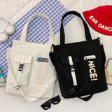 Canvas Bag Female Student Large-capacity Messenger Crossbody
