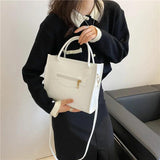 Retro Stone Pattern Shoulder Bags Solid Tote Crossbody Bags Casual Bags