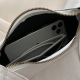 Crocodile Pattern Girls Underarm Bags PU Leather Zipper Handbags For Lady