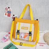 Canvas Shoulder Bag College Student School Messenger Crossbody Handbag