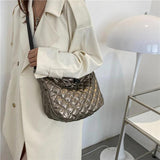 Quilted Winter Ladies Handbags Top-handle Bags for Travel Satchel