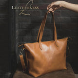 Vintage Oil Wax PU Leather Women Shoulder Bags Tote Solid Large Capacity