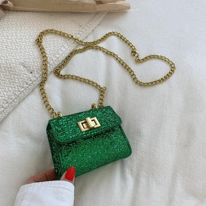 Women's Mini Chain Wallet Shoulder Bag Sequins Crossbody Handbag B455