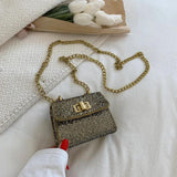 Women's Mini Chain Wallet Shoulder Bag Sequins Crossbody Handbag B455