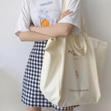 Women Canvas Shopping Bags Large Reusable Grocery Bag Eco Friendly