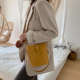 Women's Bucket Shaped Shoulder Bag Crossbody Large Capacity