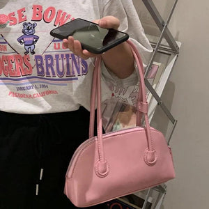 Retro Solid Wax Leather Shoulder Bag