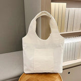 Velvet Canvas Shoulder Bag Handbag Tote Large Capacity Shopping