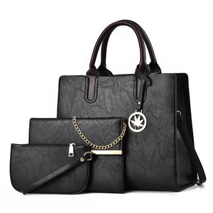 3pcs/Set Ladies Handbags PU Leather Shoulder Messenger Bags