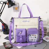 Women's Canvas Tote Bag Shoulder Crossbody Handbag